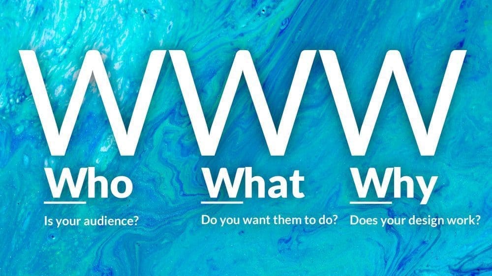 WWW - A tool for any creative. What, Who & Why is your work good?